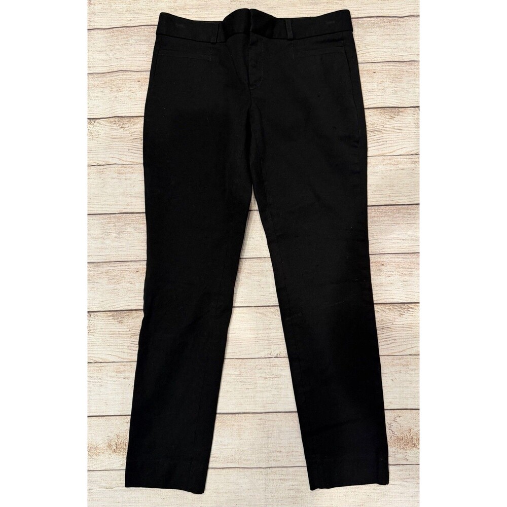 Banana Republic Sloan Dress Pants Womens Black Mid Rise Zip Fly Size 2